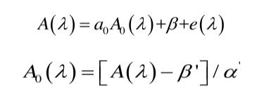样品光谱与假想基准光谱变换式